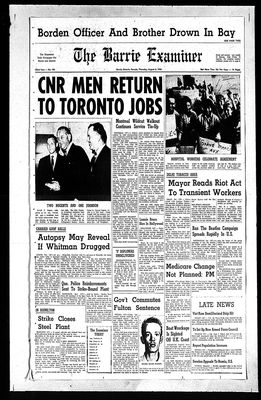 Barrie Examiner, 4 Aug 1966