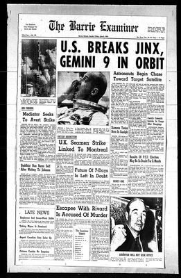 Barrie Examiner, 3 Jun 1966