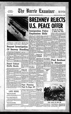 Barrie Examiner, 15 Oct 1966