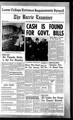 Barrie Examiner, 11 Nov 1966