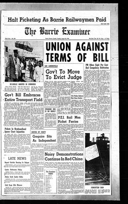 Barrie Examiner, 30 Aug 1966