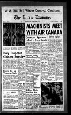 Barrie Examiner, 19 Nov 1966