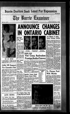 Barrie Examiner, 24 Nov 1966