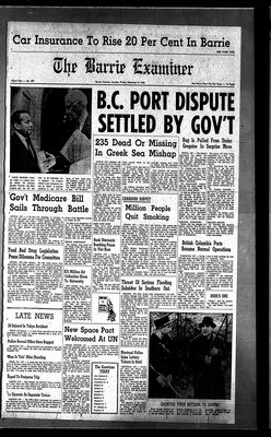 Barrie Examiner, 9 Dec 1966