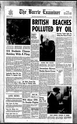 Barrie Examiner, 27 Mar 1967