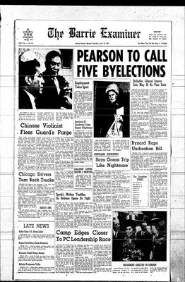 Barrie Examiner, 13 Apr 1967