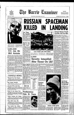 Barrie Examiner, 24 Apr 1967