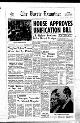 Barrie Examiner, 26 Apr 1967