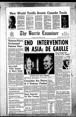 Barrie Examiner, 16 May 1967