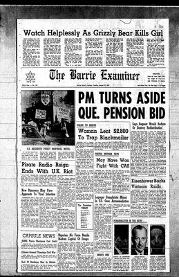 Barrie Examiner, 15 Aug 1967