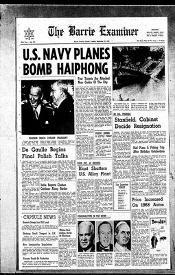 Barrie Examiner, 12 Sep 1967