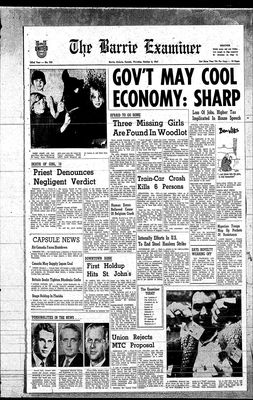 Barrie Examiner, 5 Oct 1967