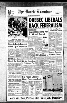 Barrie Examiner, 16 Oct 1967