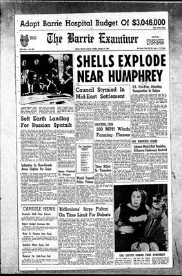 Barrie Examiner, 31 Oct 1967