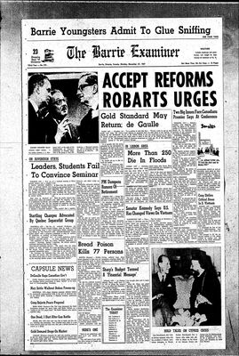 Barrie Examiner, 27 Nov 1967