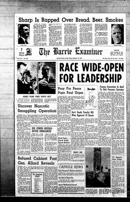 Barrie Examiner, 15 Dec 1967