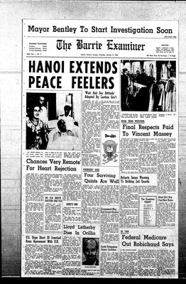 Barrie Examiner, 4 Jan 1968