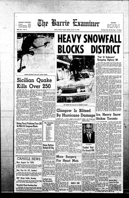 Barrie Examiner, 15 Jan 1968