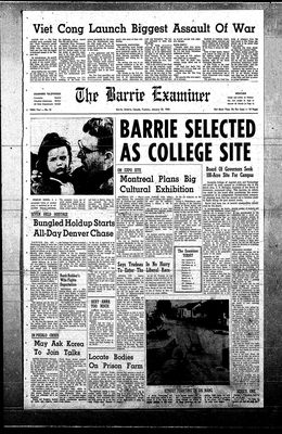 Barrie Examiner, 30 Jan 1968