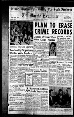 Barrie Examiner, 18 Apr 1968