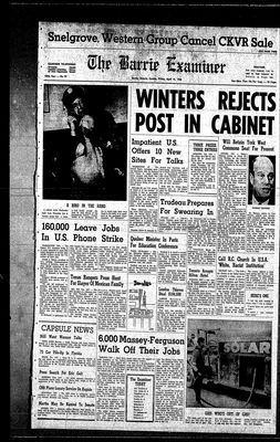 Barrie Examiner, 19 Apr 1968