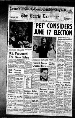 Barrie Examiner, 20 Apr 1968