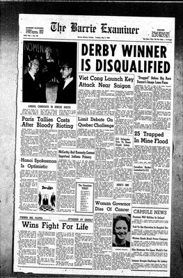 Barrie Examiner, 7 May 1968