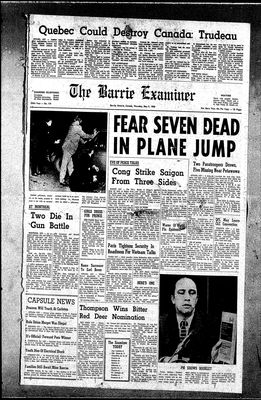 Barrie Examiner, 9 May 1968