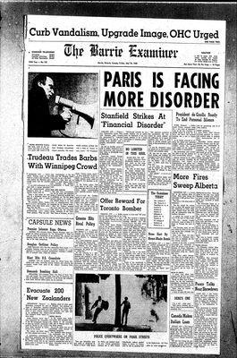 Barrie Examiner, 24 May 1968