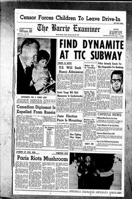 Barrie Examiner, 25 May 1968