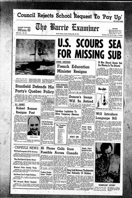 Barrie Examiner, 28 May 1968