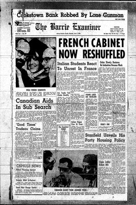 Barrie Examiner, 1 Jun 1968