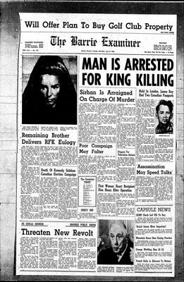 Barrie Examiner, 8 Jun 1968