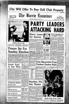 Barrie Examiner, 22 Jun 1968