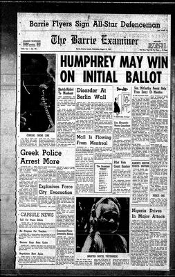 Barrie Examiner, 14 Aug 1968