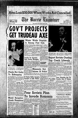 Barrie Examiner, 31 Aug 1968