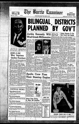 Barrie Examiner, 18 Oct 1968