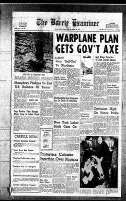 Barrie Examiner, 24 Oct 1968