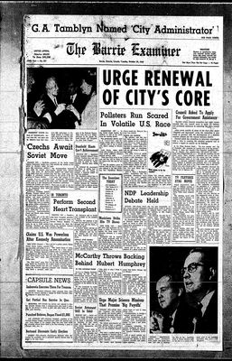 Barrie Examiner, 29 Oct 1968