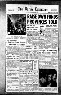 Barrie Examiner, 11 Nov 1968