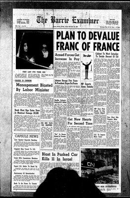 Barrie Examiner, 22 Nov 1968