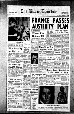 Barrie Examiner, 28 Nov 1968