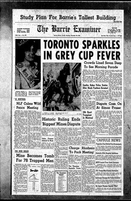 Barrie Examiner, 30 Nov 1968