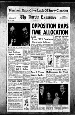 Barrie Examiner, 7 Dec 1968