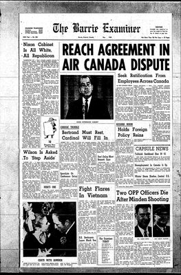 Barrie Examiner, 12 Dec 1968