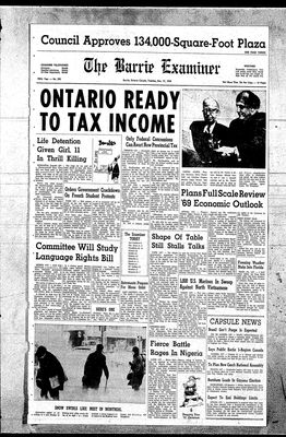 Barrie Examiner, 17 Dec 1968