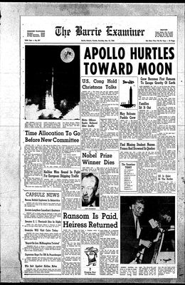 Barrie Examiner, 21 Dec 1968