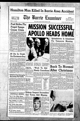 Barrie Examiner, 26 Dec 1968