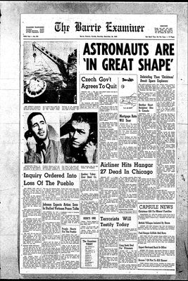 Barrie Examiner, 28 Dec 1968