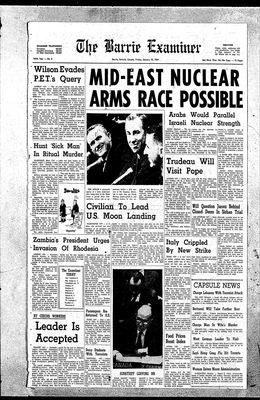 Barrie Examiner, 10 Jan 1969